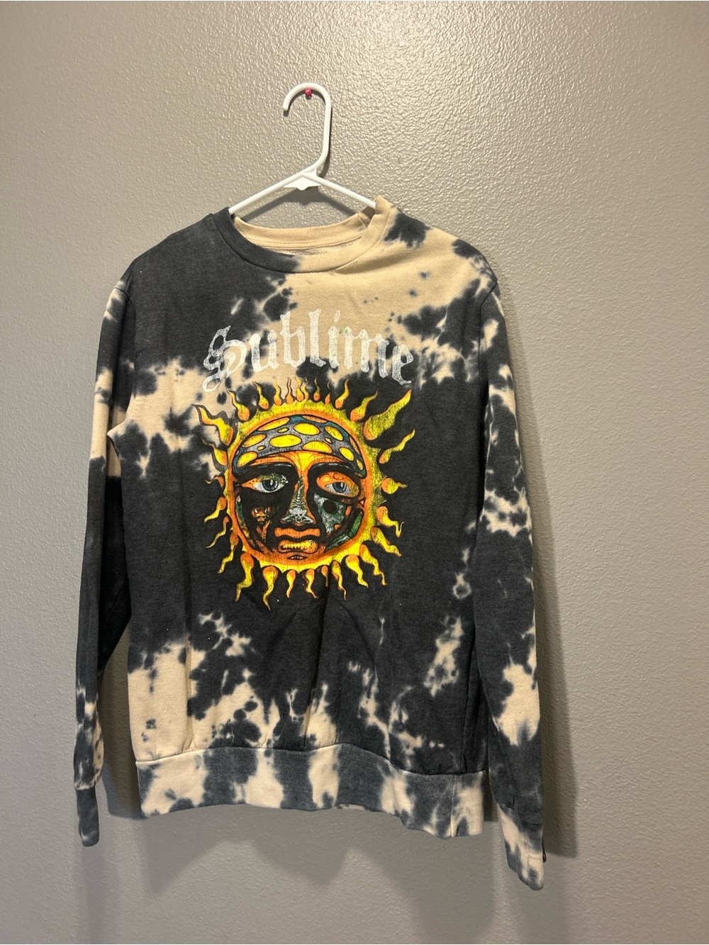 SUBLIME Tie Dye Crewneck Sweatshirt Med. 40oz To Freedom Sun Acid Wash Pullover